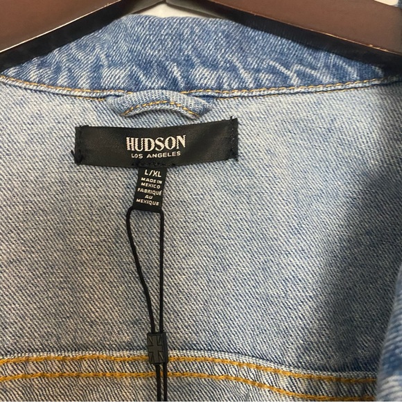 NWT Hudson Denim Long Sleeve Button Down Trucker Jacket L/XL - Picture 5 of 15